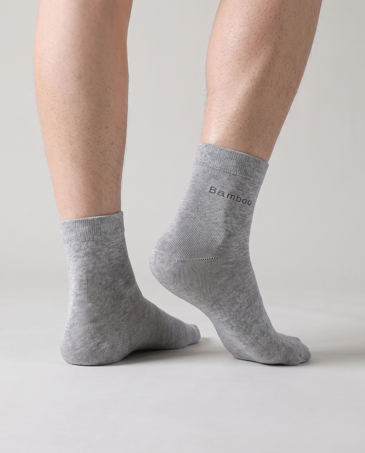 Bamboove Comfort Crew Bamboo Socks - Light Grey by Bamboove, bamboo compression socks