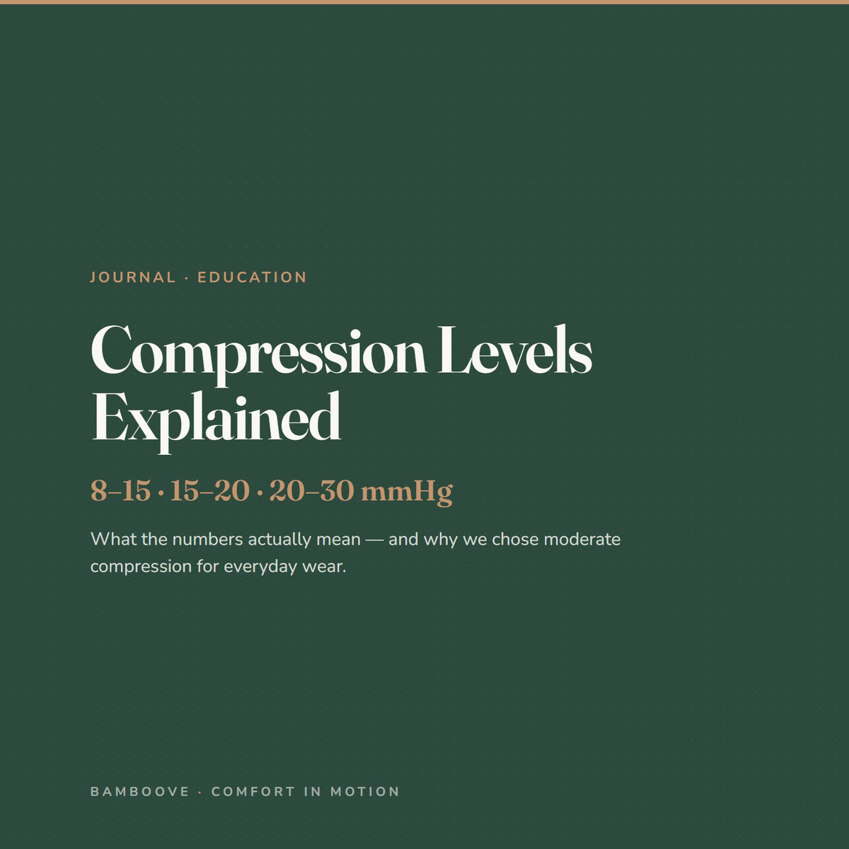Bamboove Journal — Compression Levels Explained