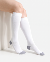 Bamboove Essential Bamboo Compression Socks - White / Grey by Bamboove, bamboo compression socks