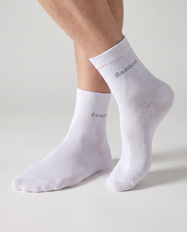 Bamboove Comfort Crew Bamboo Socks - White by Bamboove, bamboo compression socks