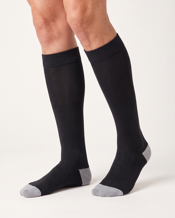 Bamboove Essential Bamboo Compression Socks - Black / Grey by Bamboove, bamboo compression socks