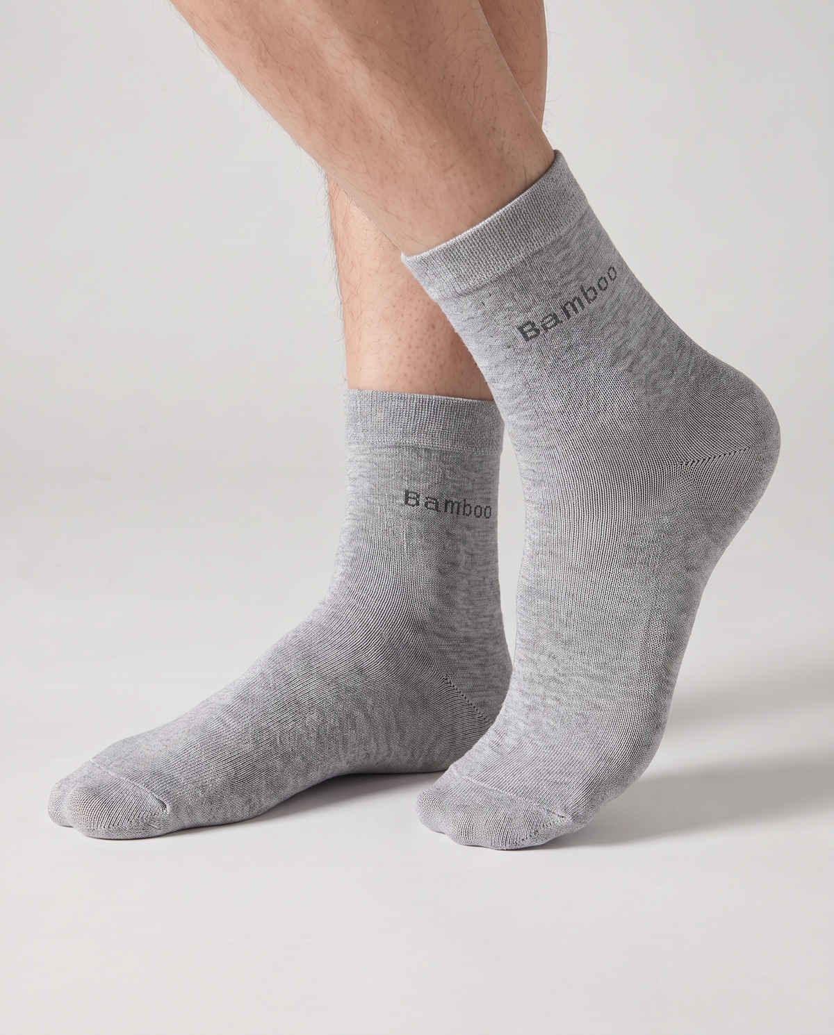 Bamboove Comfort Crew Bamboo Socks - Light Grey by Bamboove, bamboo compression socks